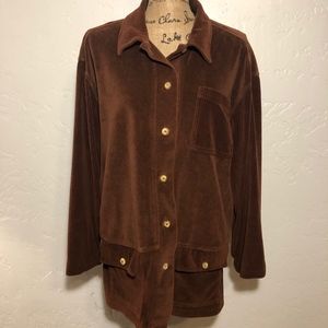 Capacity Knits button front jacket, size medium